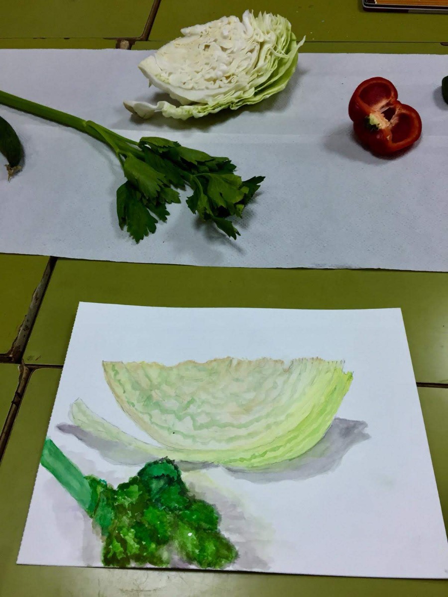ציור ירקות ופירות (8)