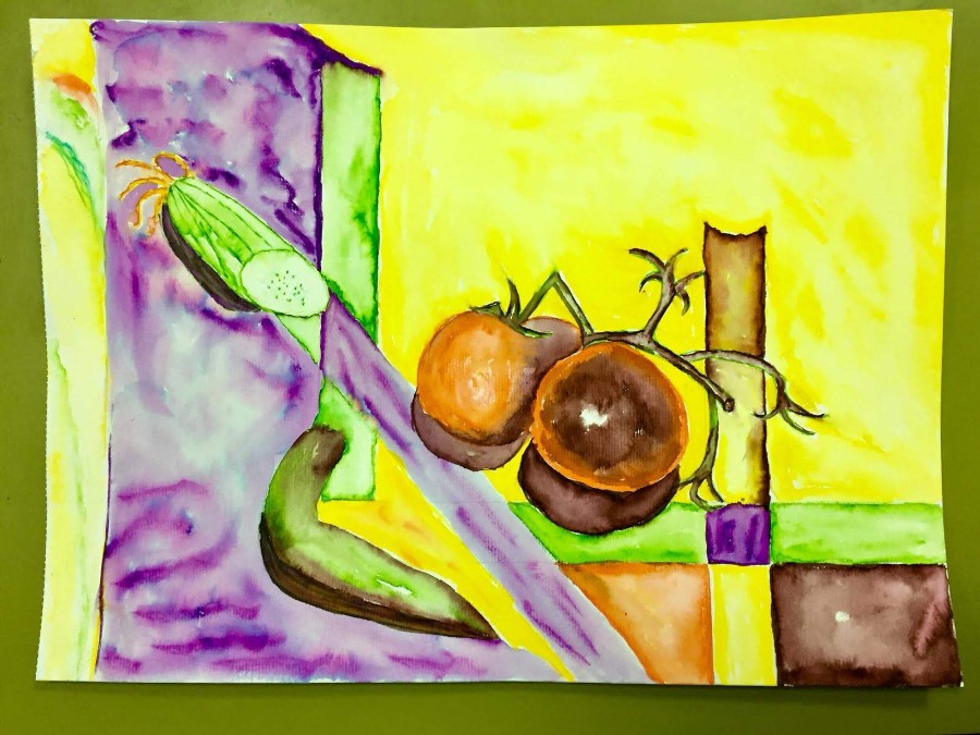 ציור ירקות ופירות (5)